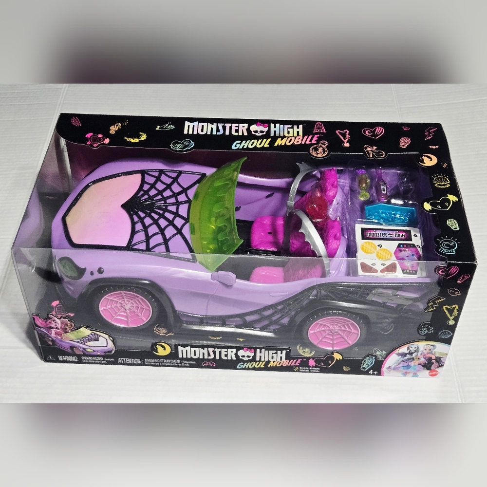 Monster High Ghoul Mobile Car Vehicle Playset Accessories Mattel NIB